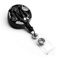 Carolines Treasures Letter M Day of the Dead Skulls Black Retractable Badge Reel CJ2008-MBR